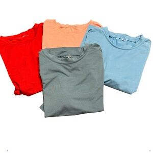 HONU Athletic Tees Bundle Of 4 Red, blue, green & Pink Size Medium EUC